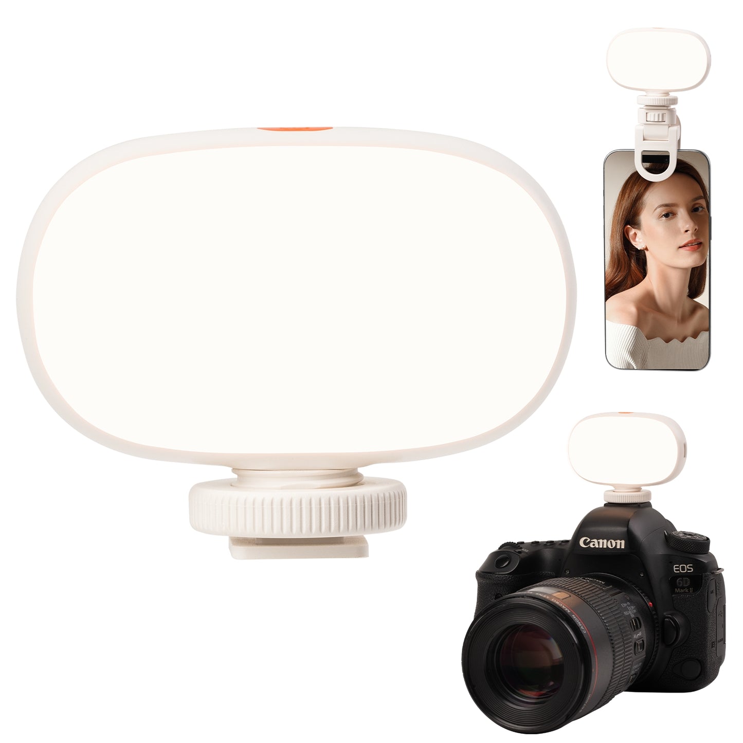 aLLreLi XJ76 Rechargeable Selfie Light Clip - Type-C Charging