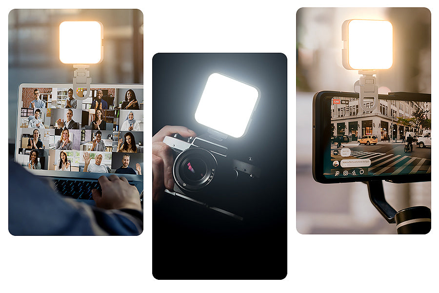 XJ75 Rechargeable Selfie Light Clip for iPhone, Dimmable (10 Level)