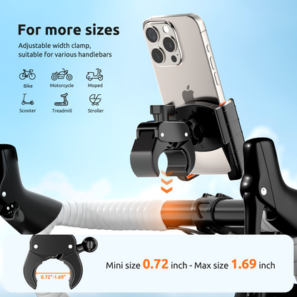 Suporte de telefone para bicicleta TT1 Bicicleta 360° ajustável 