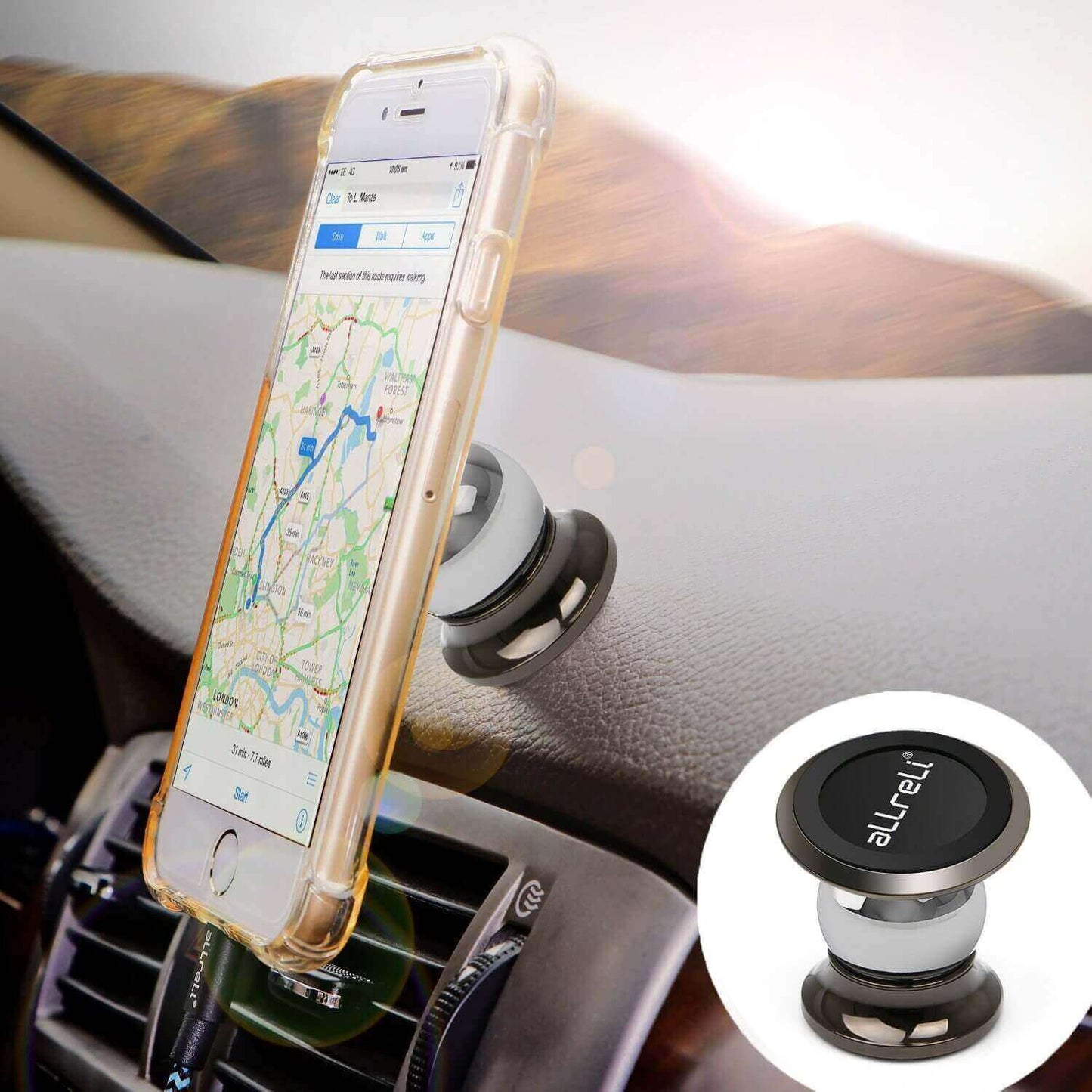 [Nouveauté] aLLreLi Support Magnétique Voiture Universel 360 Degrés Rotation