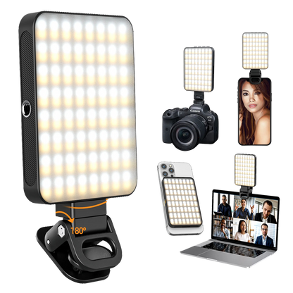 aLLreLi XJ77 Phone Light Clip with Magnetic Attachment (White)